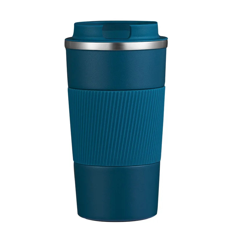 Termo de café para coche: acero inoxidable de doble pared.