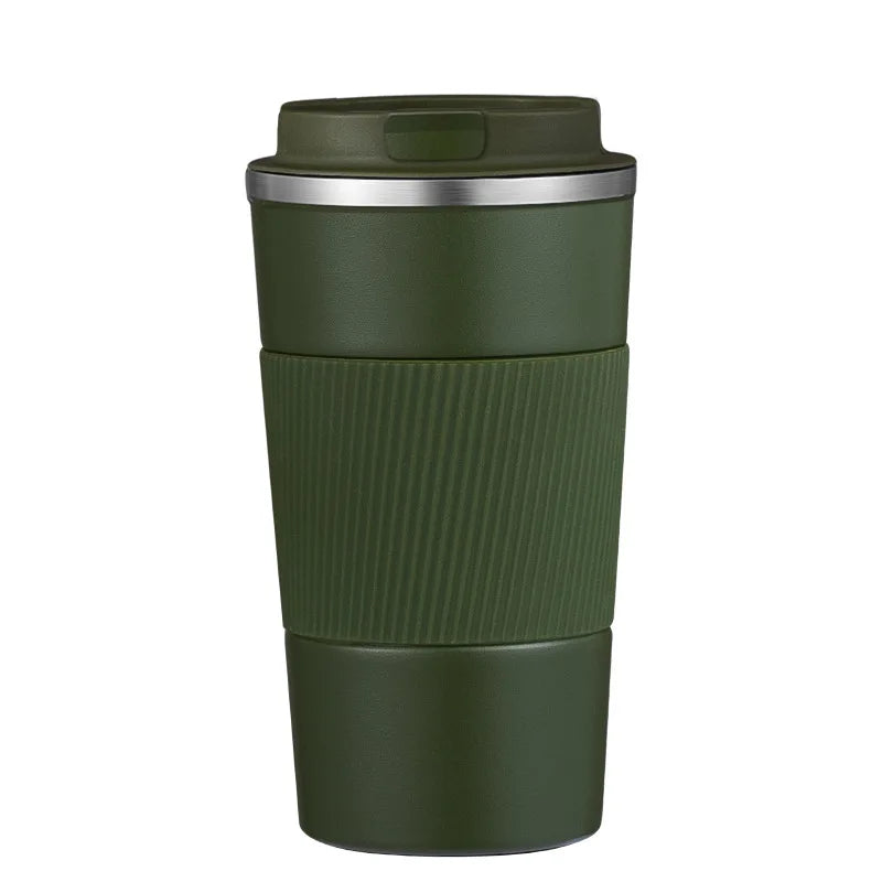 Termo de café para coche: acero inoxidable de doble pared.