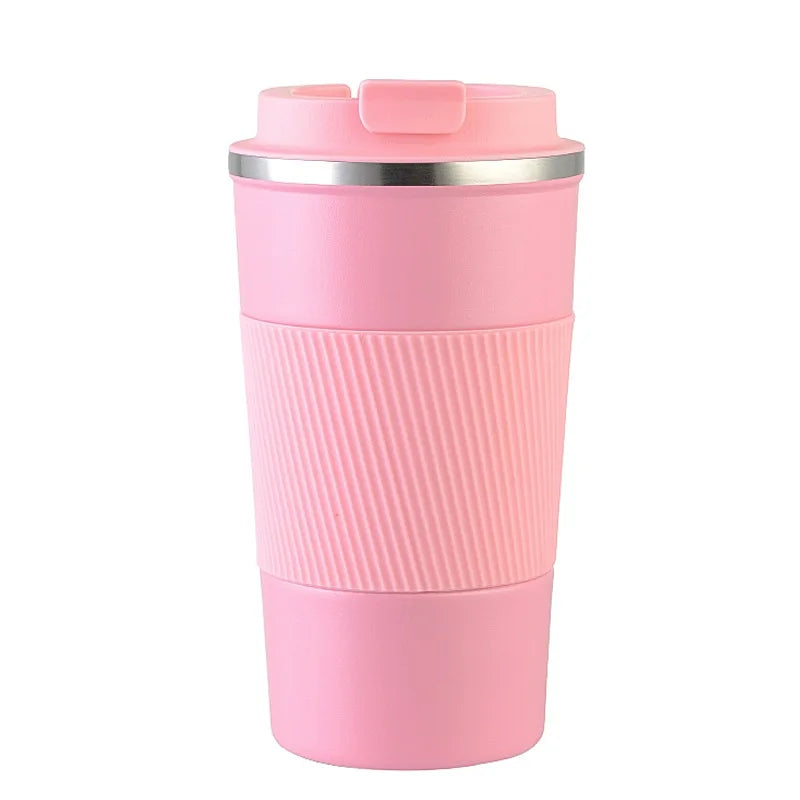 Termo de café para coche: acero inoxidable de doble pared.