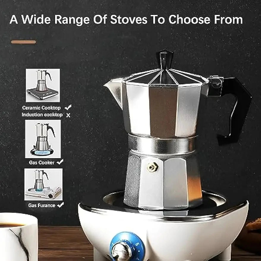 Cafetera italiana auténtica: espresso estilo cafetería en casa