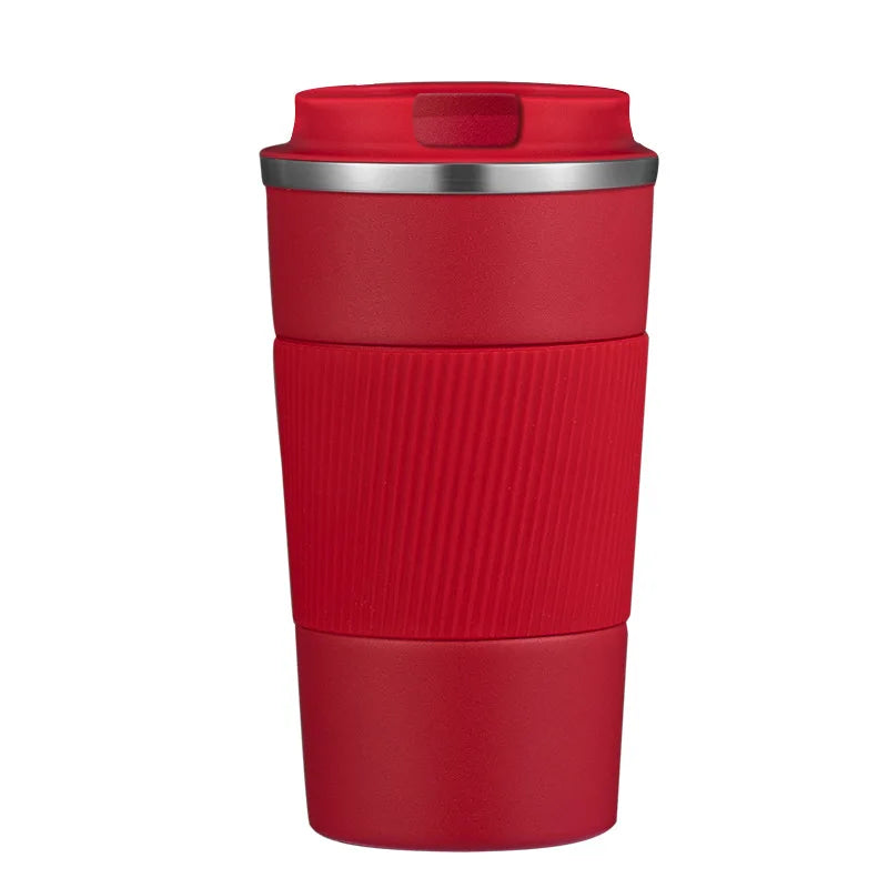 Termo de café para coche: acero inoxidable de doble pared.