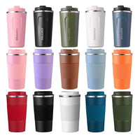 Termo de café para coche: acero inoxidable de doble pared.
