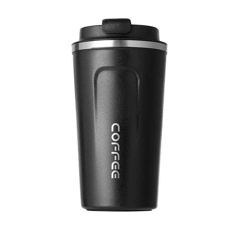 Termo de café para coche: acero inoxidable de doble pared.