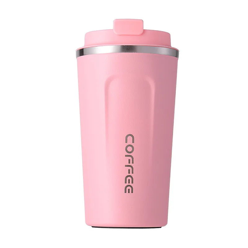 Termo de café para coche: acero inoxidable de doble pared.
