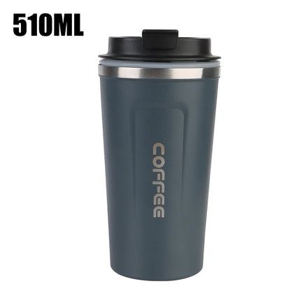 Taza de café de viaje - Termo de acero inoxidable de doble pared.