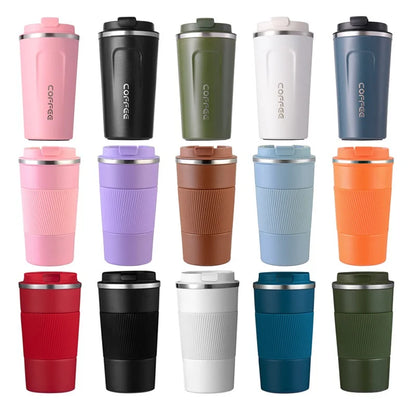 Termo de café para coche: acero inoxidable de doble pared.