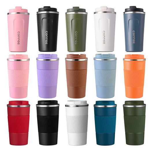 Termo de café para coche: acero inoxidable de doble pared.