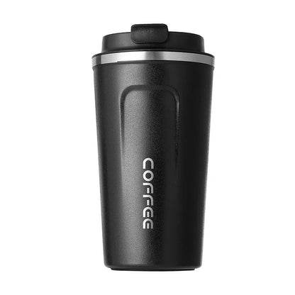 Termo de café para coche: acero inoxidable de doble pared.