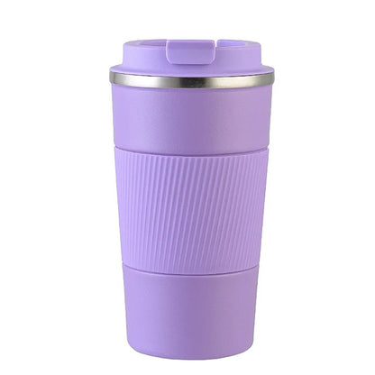 Termo de café para coche: acero inoxidable de doble pared.